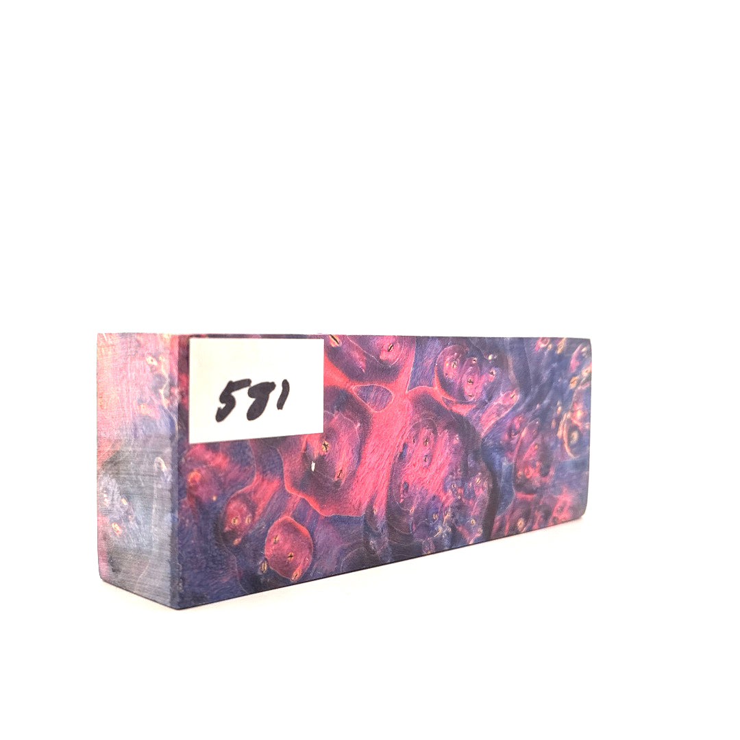 Marbled rectangular block with a number '571' on a white background