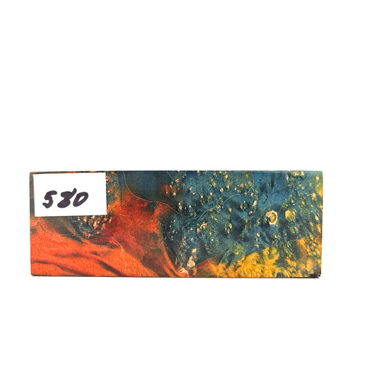 Colorful wooden block on a white background