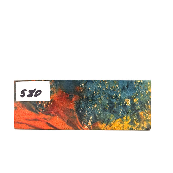 Colorful wooden block on a white background