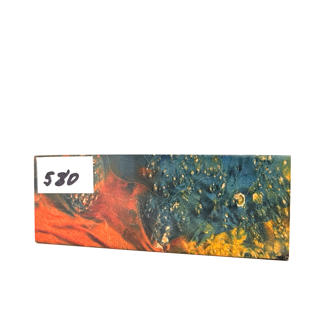 Colorful wooden block on a white background