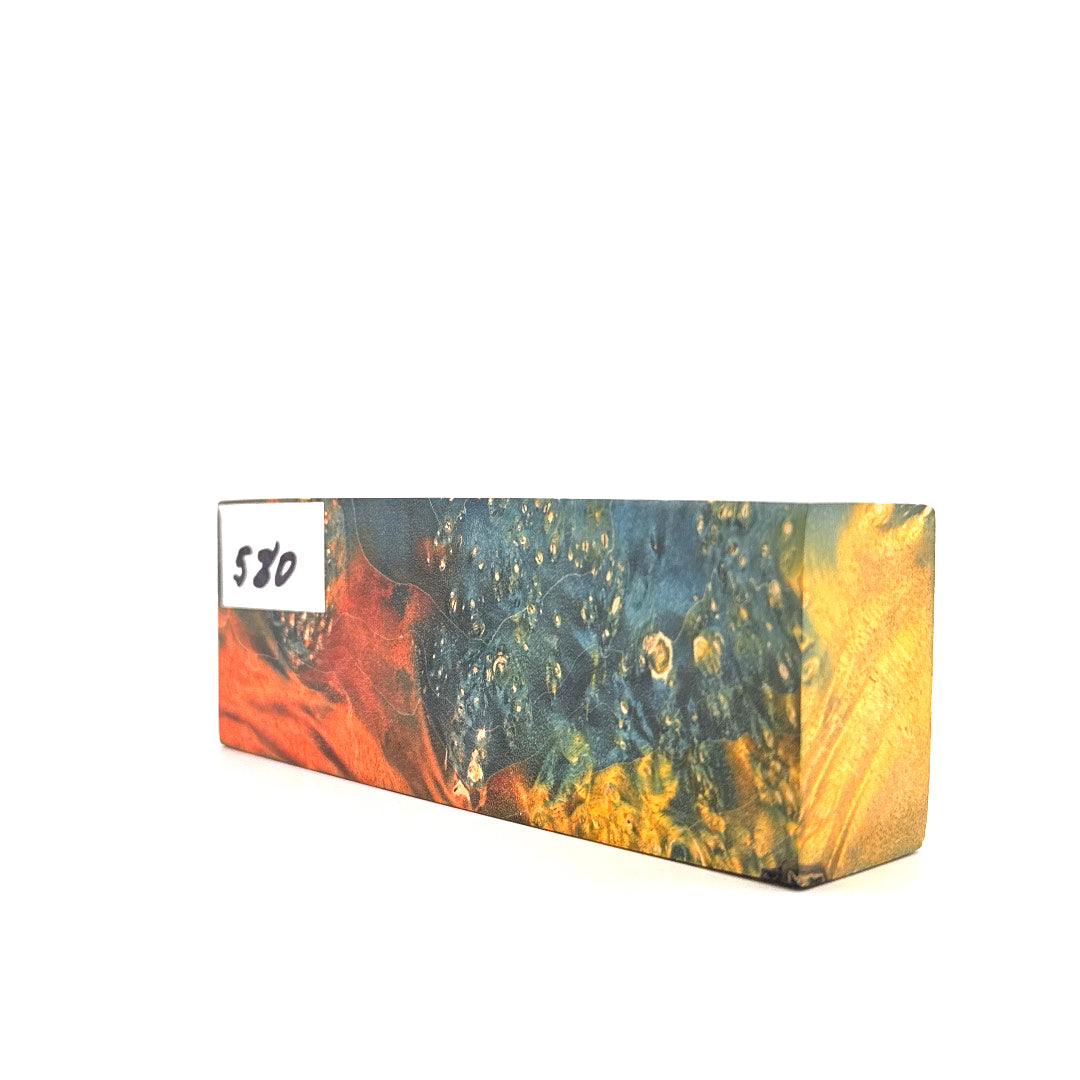 Colorful wooden block on a white background