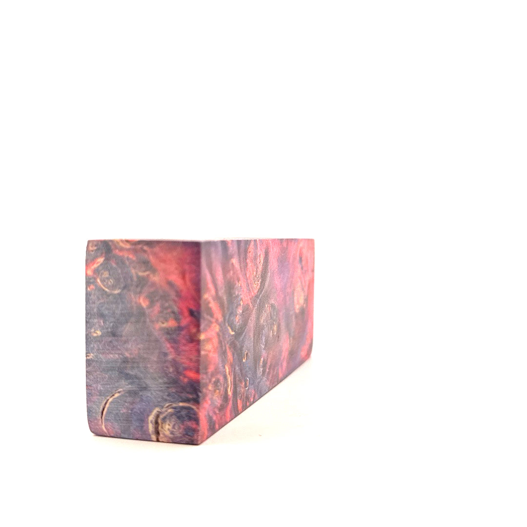 Marble-patterned bookend on a white background