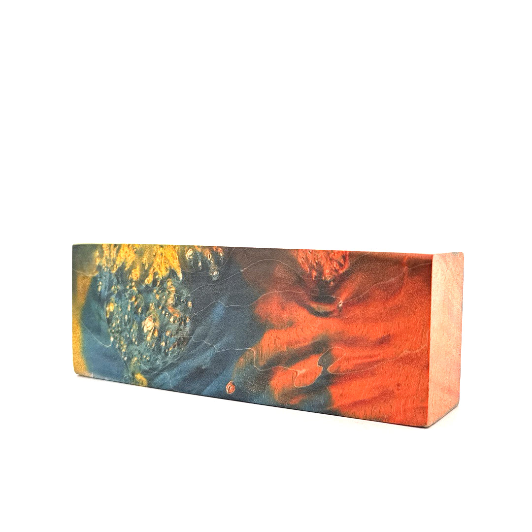 Colorful abstract art block on a white background