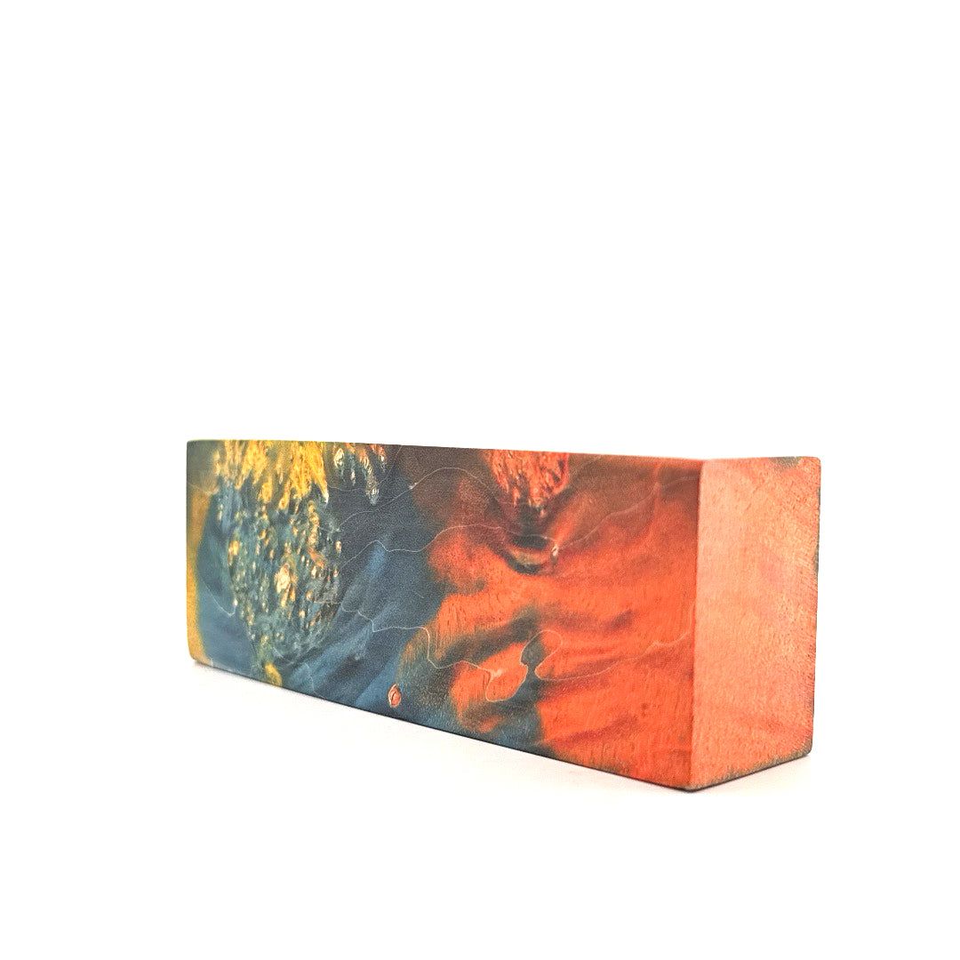 Colorful abstract art block on a white background