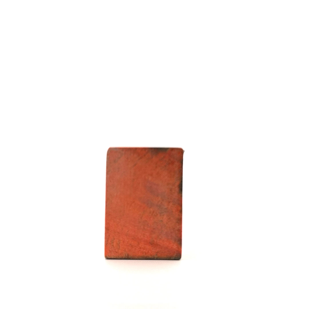 Rectangular red object on a white background