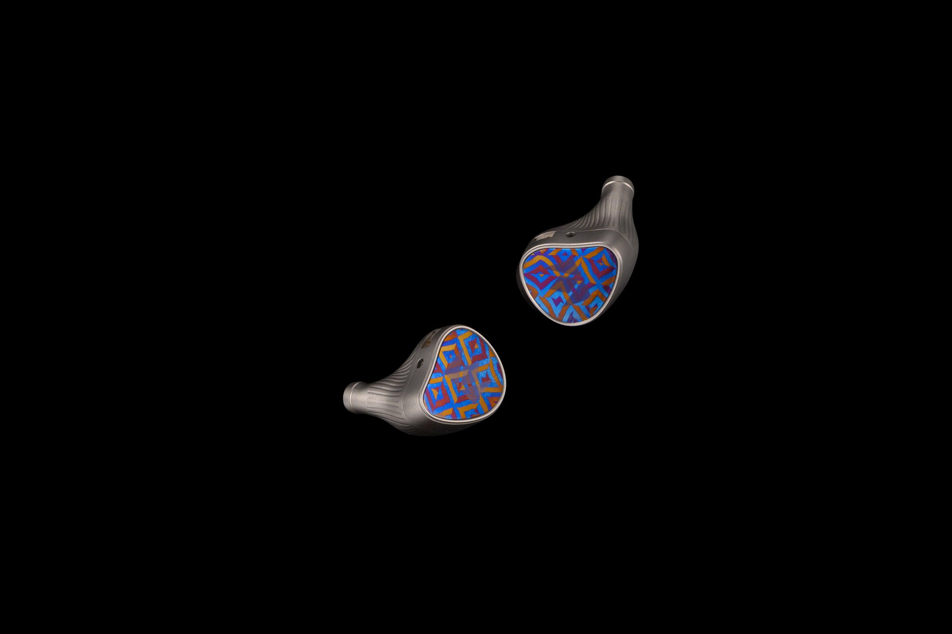 Kronos IEM's Silver with multicolored faceplate