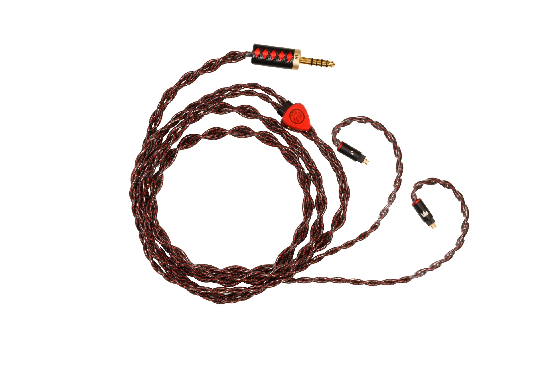 Shogun Cable with red and black woven sheathing